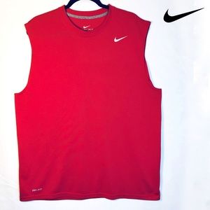 Nike Red Dri-Fit Sleeveless Men’s Shirt Size XL